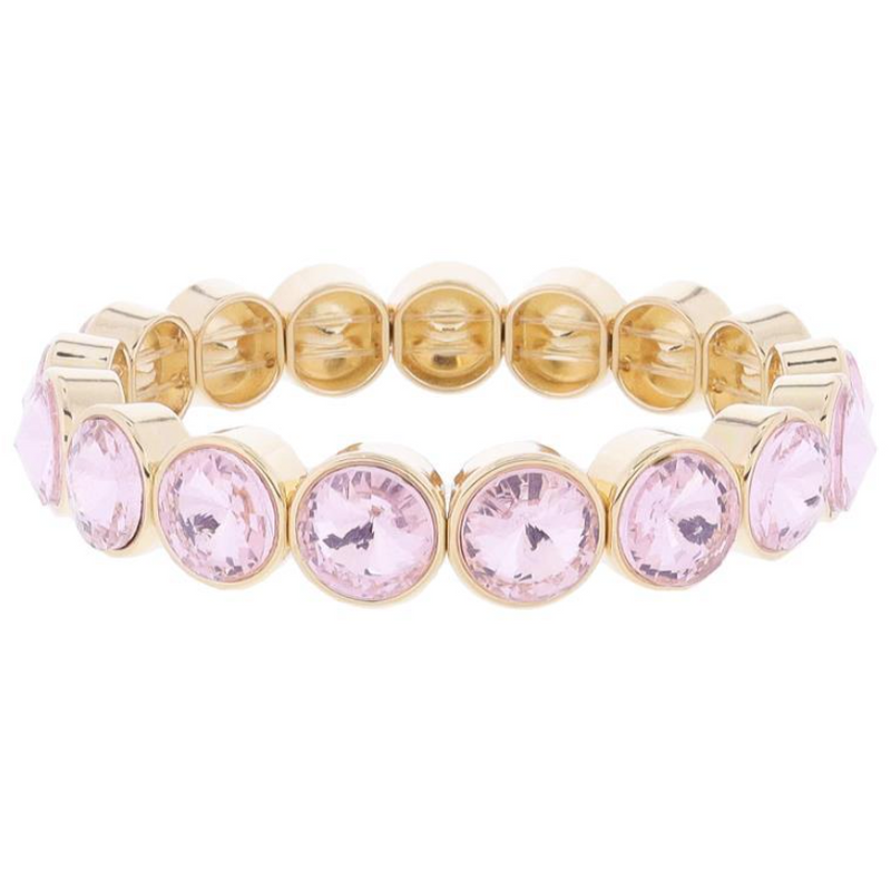 Crystal Bezel Stretch Bracelet