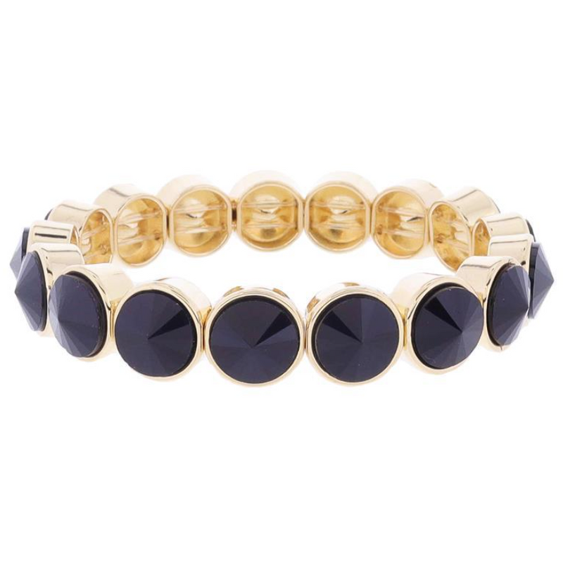 Crystal Bezel Stretch Bracelet