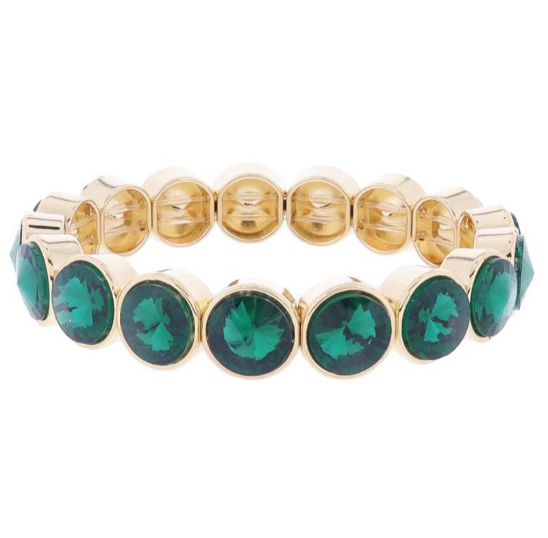 Crystal Bezel Stretch Bracelet