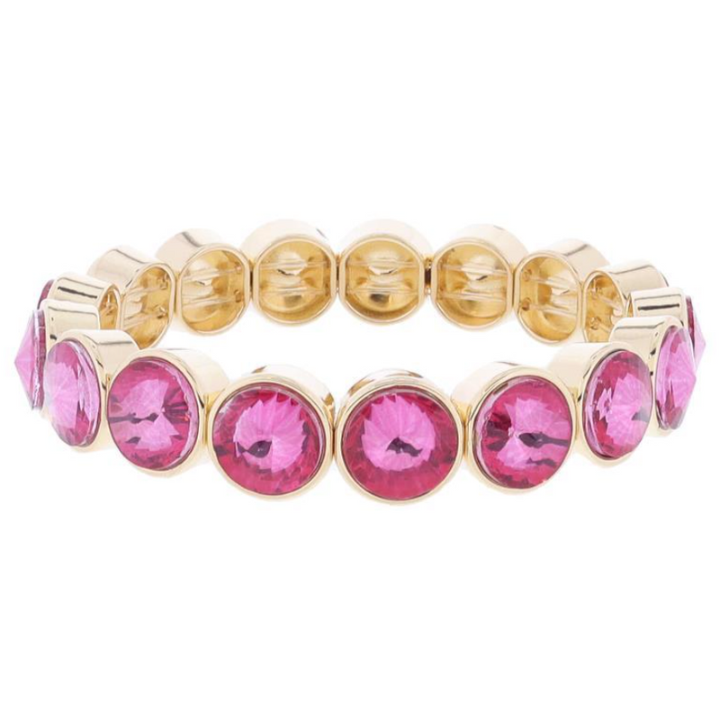 Crystal Bezel Stretch Bracelet