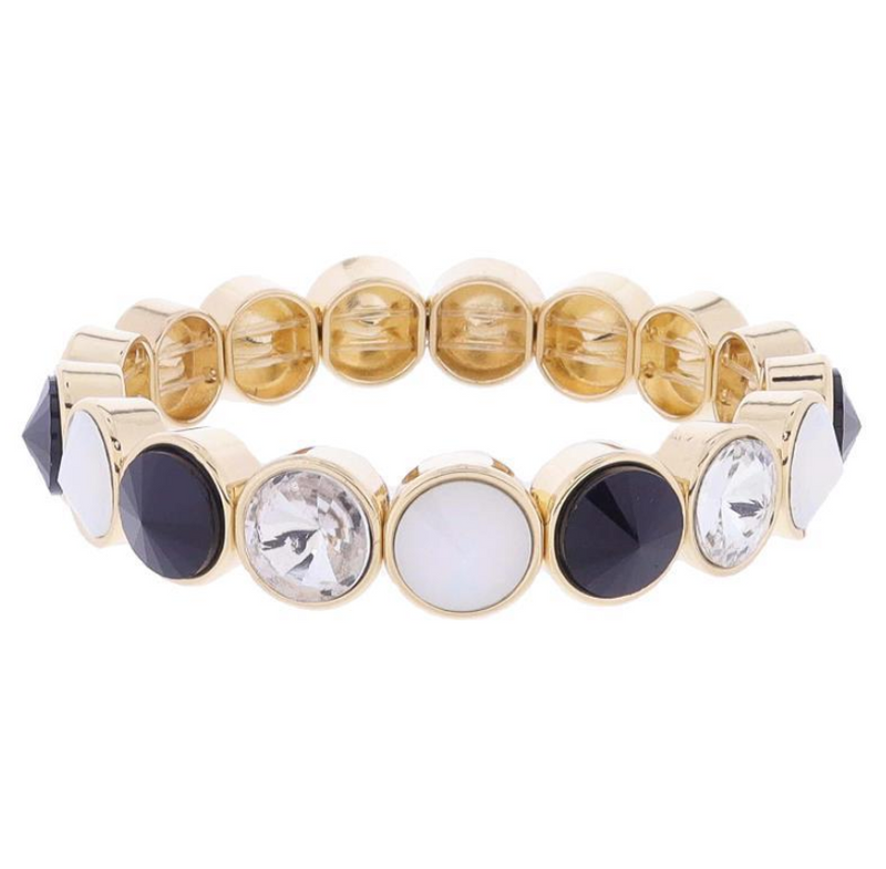 Crystal Bezel Stretch Bracelet