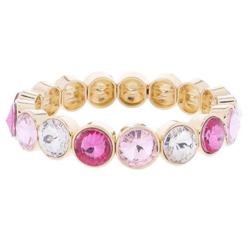 Crystal Bezel Stretch Bracelet