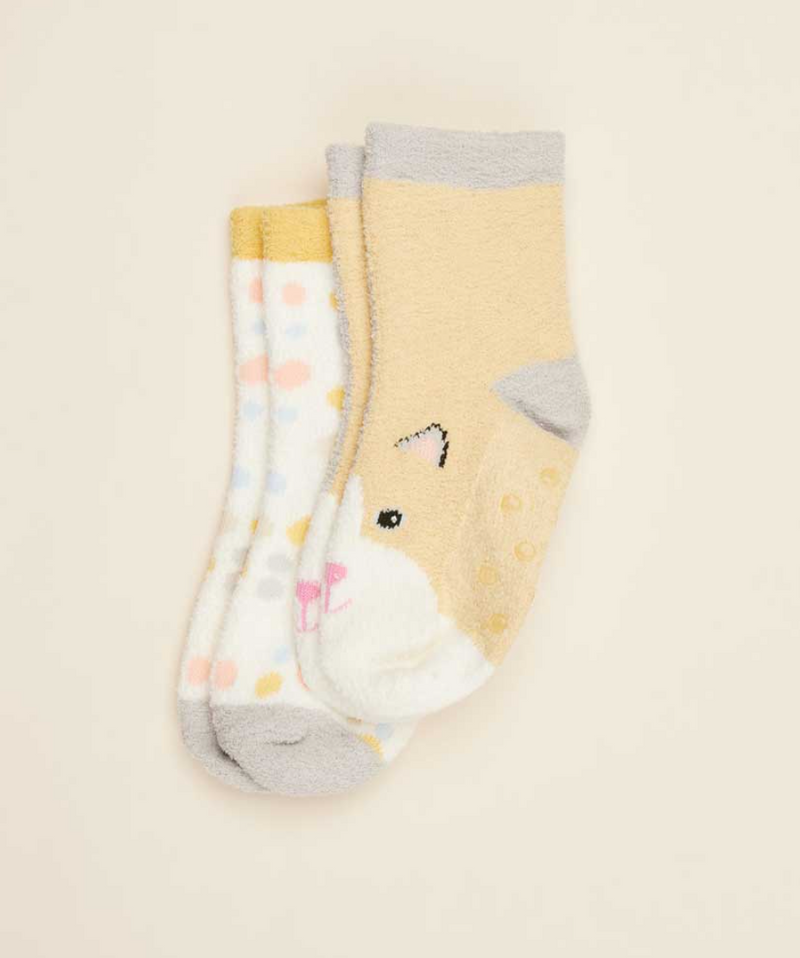 Warmies Plush Crew Socks - Calico Cat