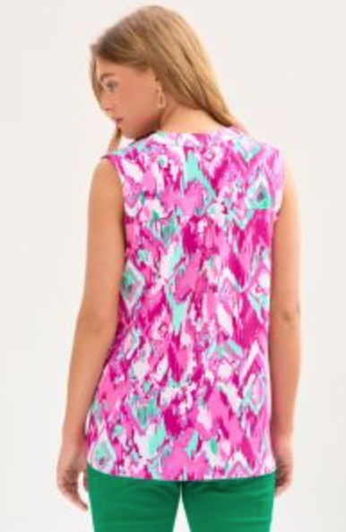 Sabrina Mandarin Collar Tank