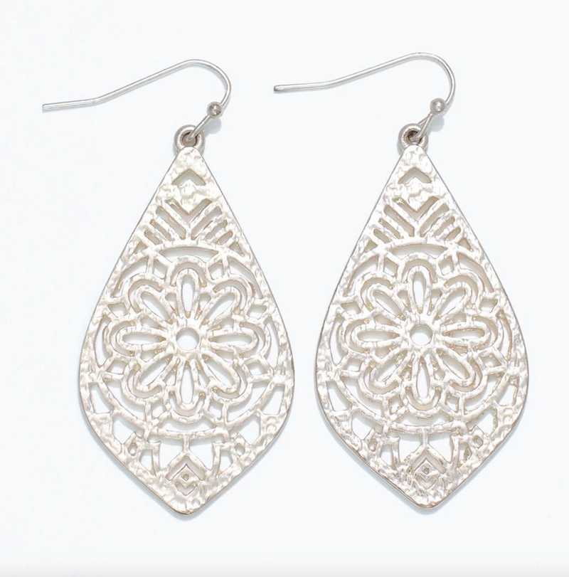 Matte Silve Lace Cutouts
