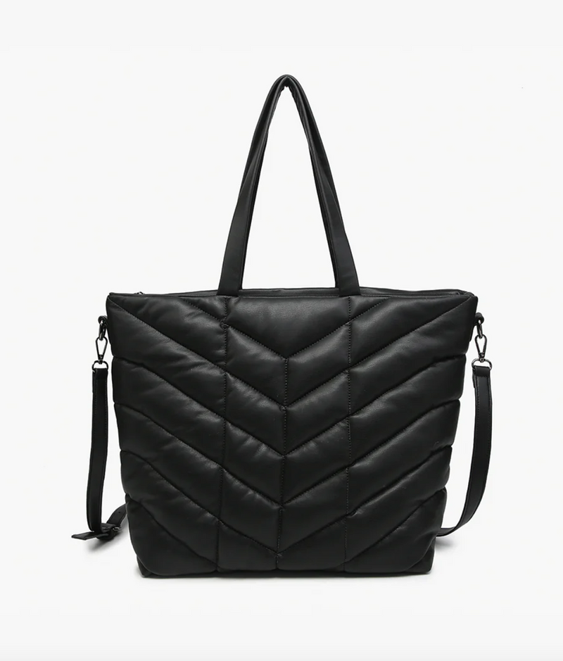 Brinley Quilted Chevron Tote