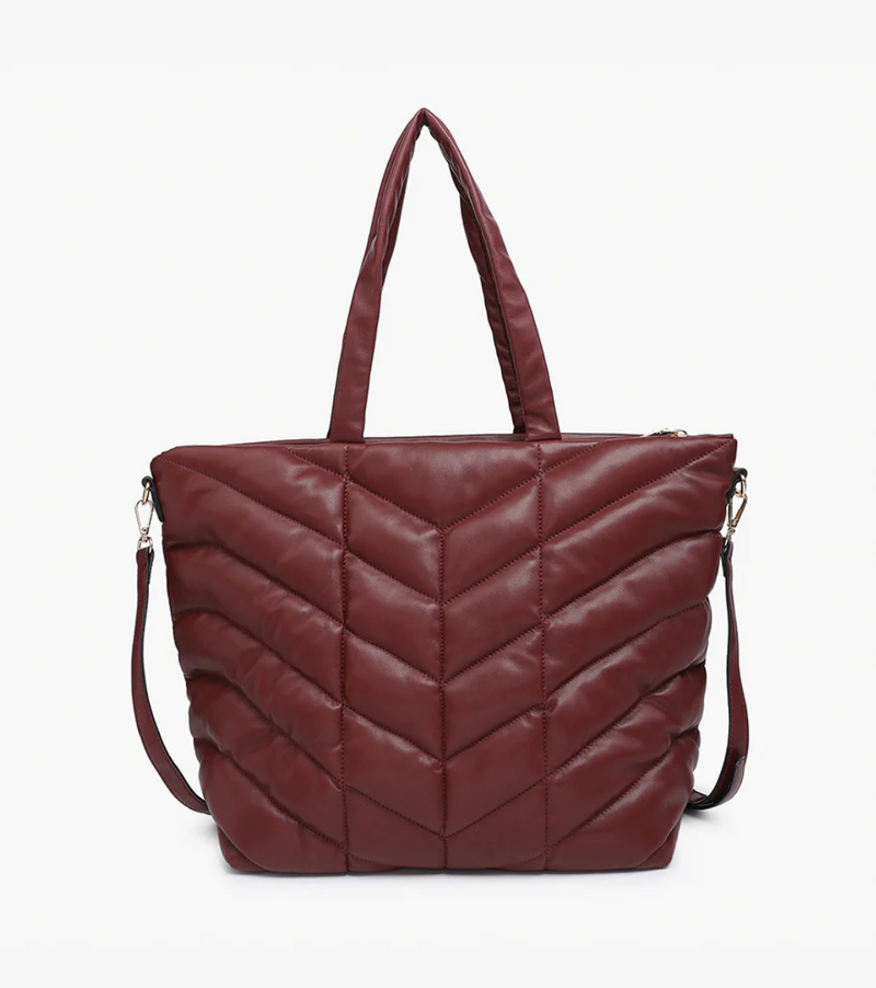 Brinley Quilted Chevron Tote