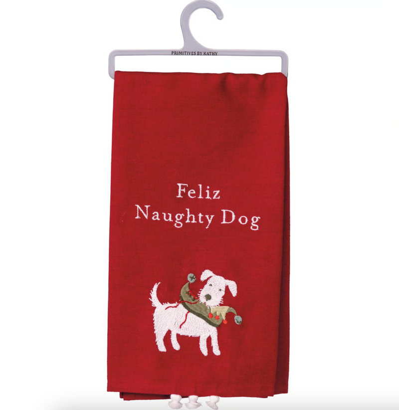 Naughty Dog Dish Towel