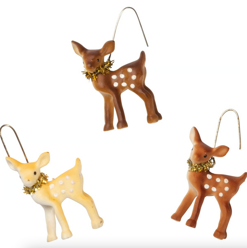 Mini Fawn Ornament Set