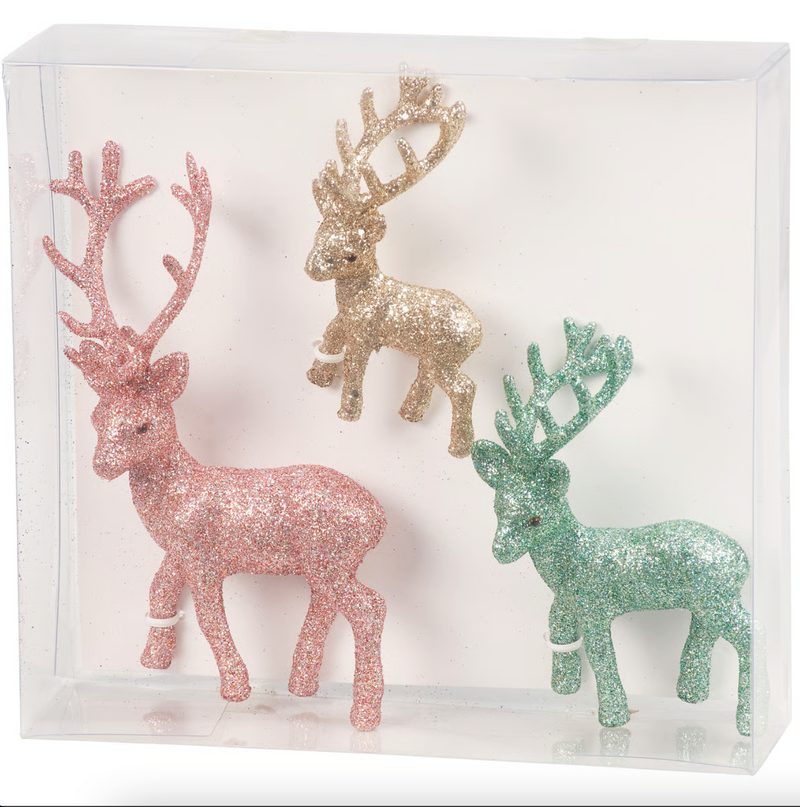 Pastel Glitter Deer Set