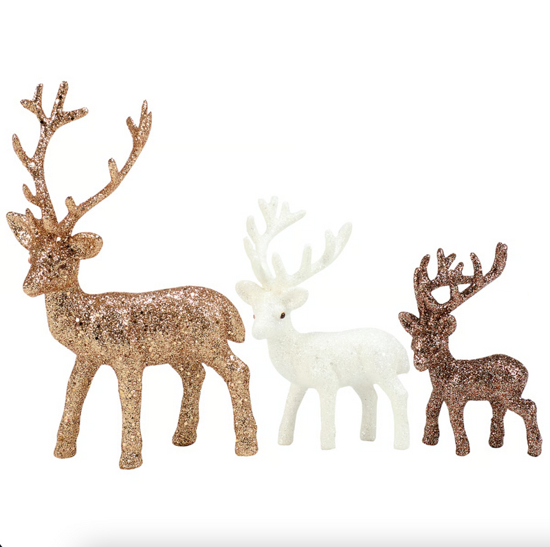 Earth Tones Glitter Deer Set