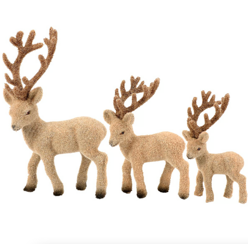 Flocked Deer Set