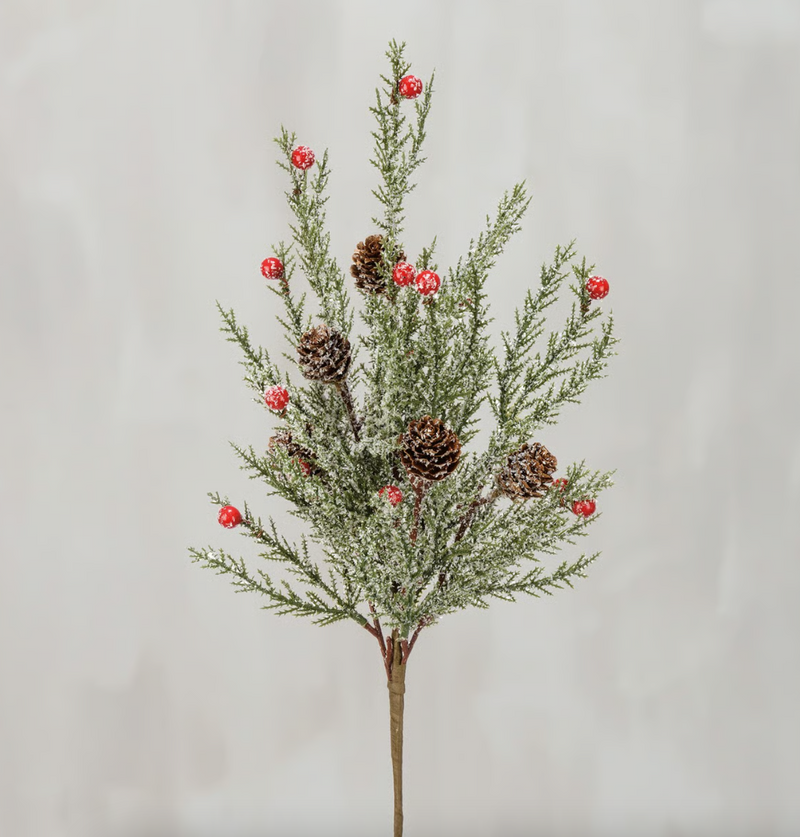 Pinecones And Berries Floral Pick