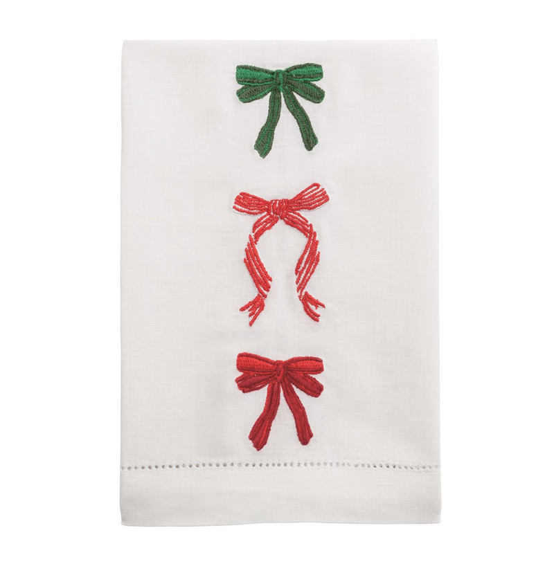 Three Bows Embroidered Towel
