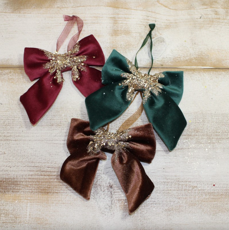3.5" Sequined Velvet Bow