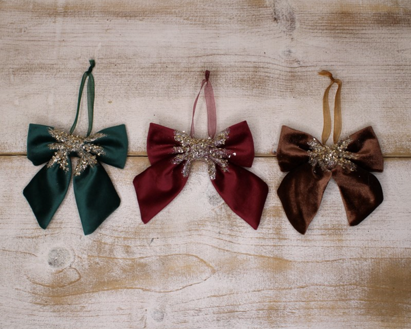 3.5" Sequined Velvet Bow