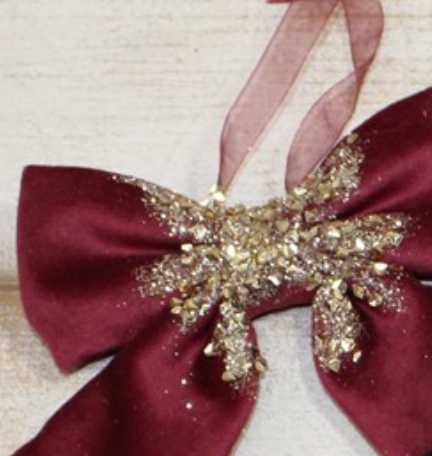 3.5" Sequined Velvet Bow