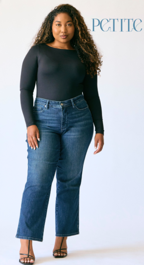 Isla Mid-Rise Tummy Control Straight Leg - Petite Curvy