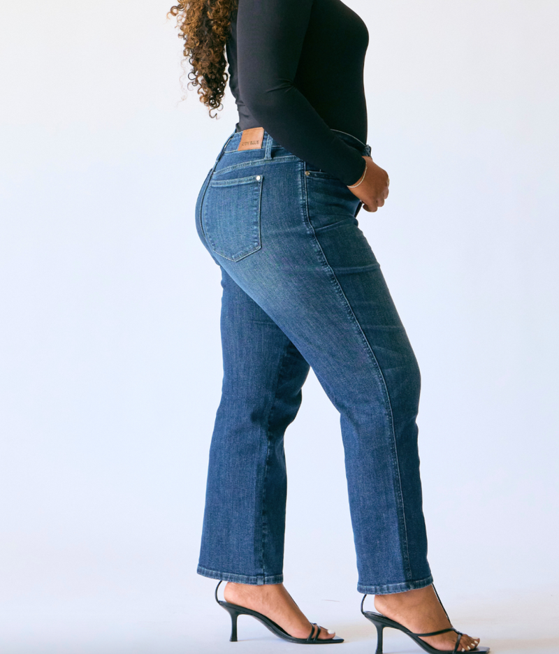 Isla Mid-Rise Tummy Control Straight Leg - Petite Curvy