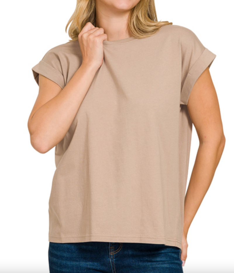Melissa Folded Sleeve Tee