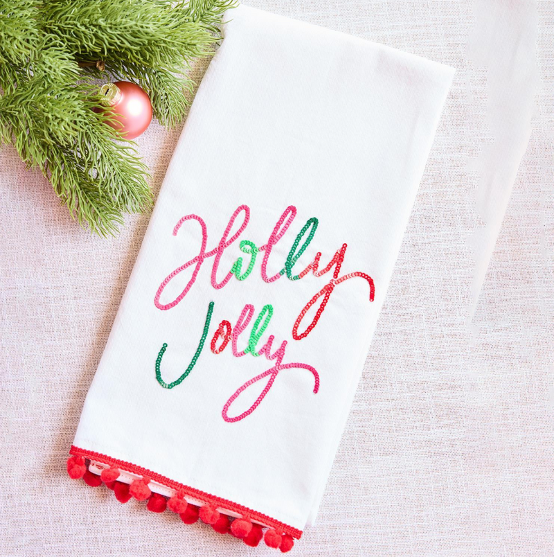Mary Square Christmas Jewel Tea Towels