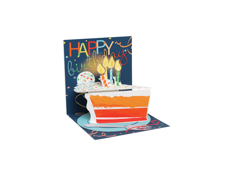 Big Slice of Birthday Cake Pop-Up Greeting Card