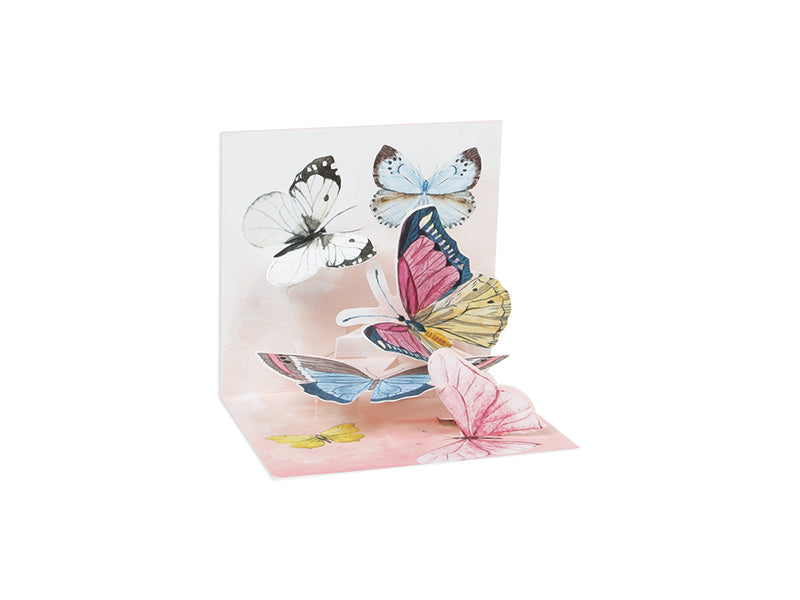 Watercolor Butterflies Pop-Up Greeting Card