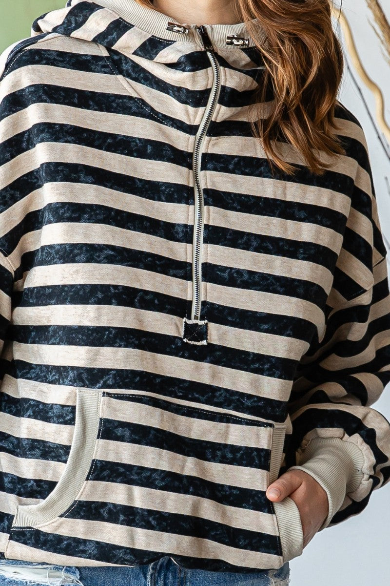 Brenna Striped Hoodie