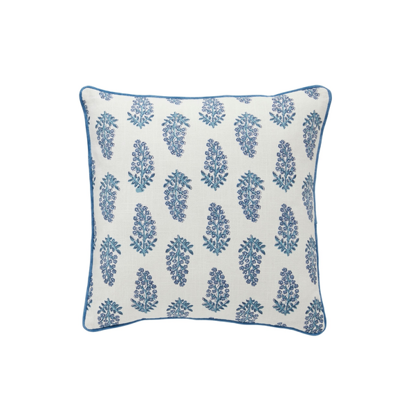 Block Print Square Throw Pillow