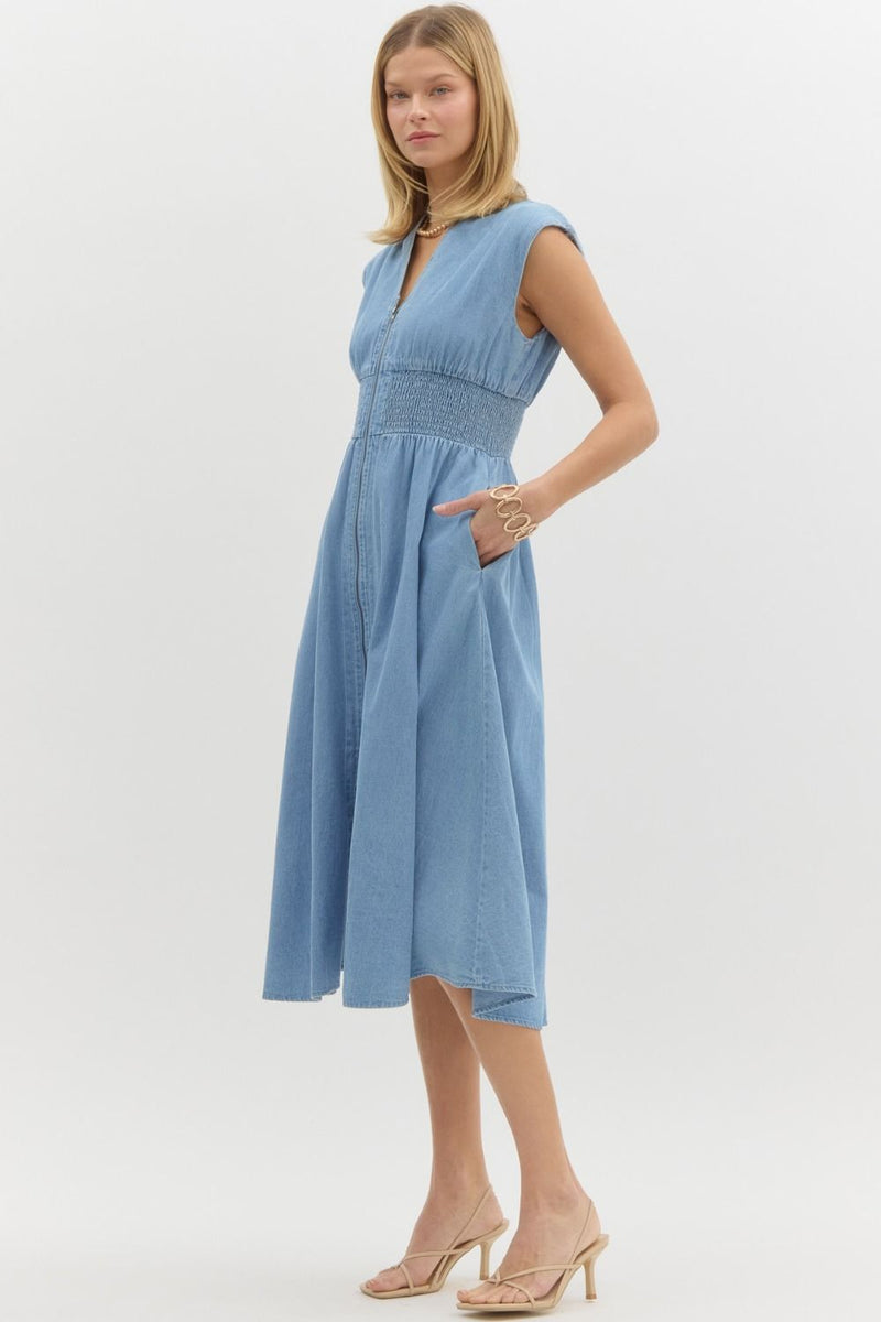 Darla Denim Midi Dress