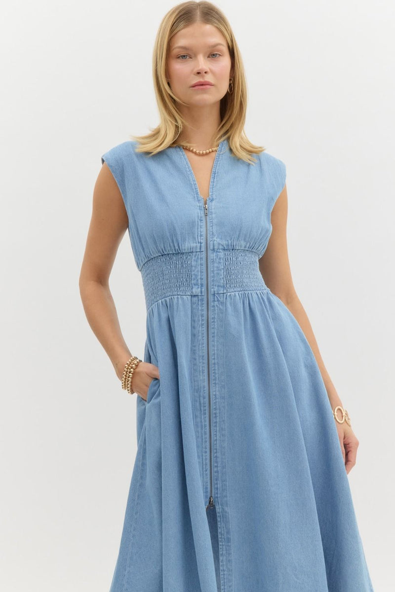 Darla Denim Midi Dress