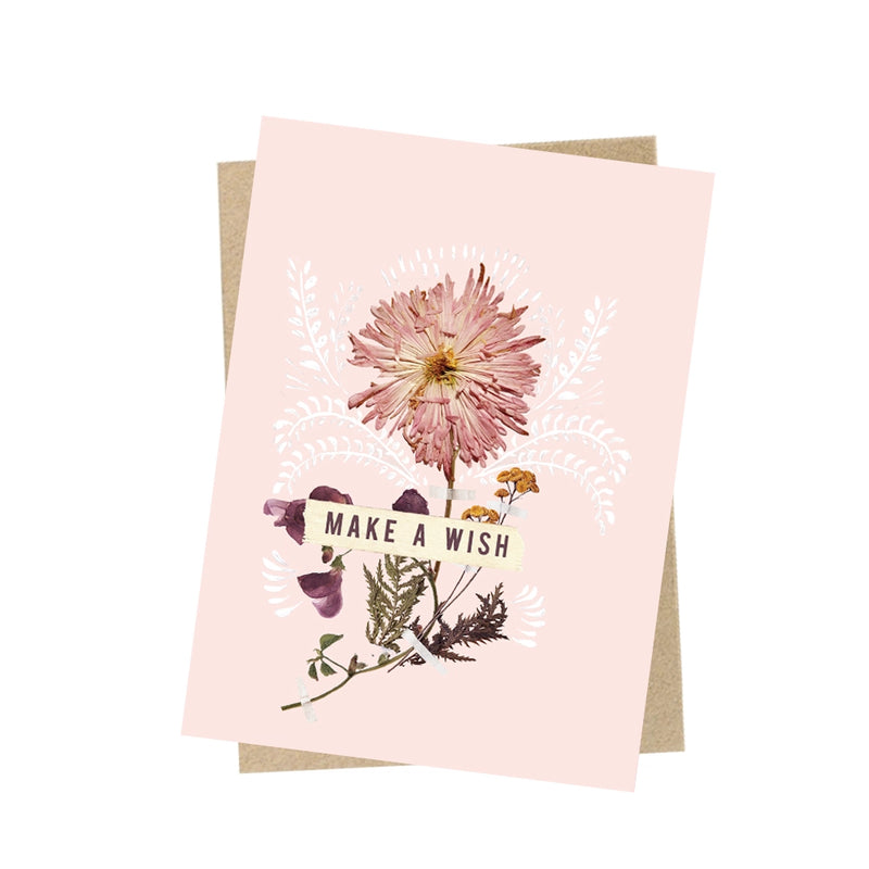 Make A Wish (Pink) Mini Greeting Card