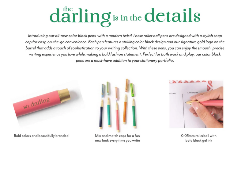 So Darling Colorblock Pens