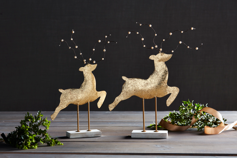 Gold Tin Deer Sitters