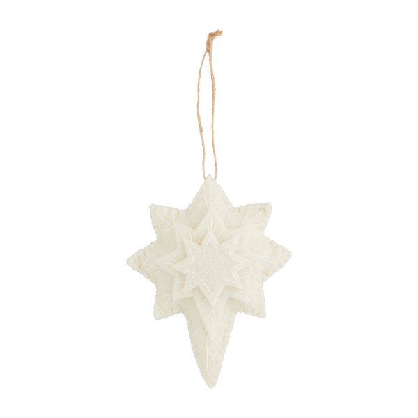 White Felt Ornament