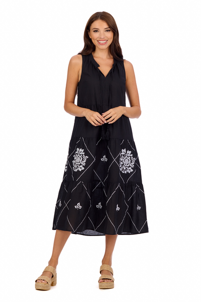 Bowden Embroidered Midi Dress