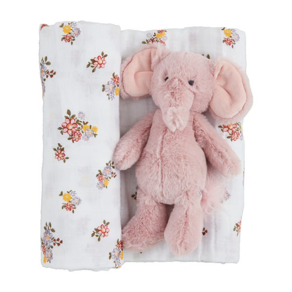 Swaddle Blanket And Rattle Set