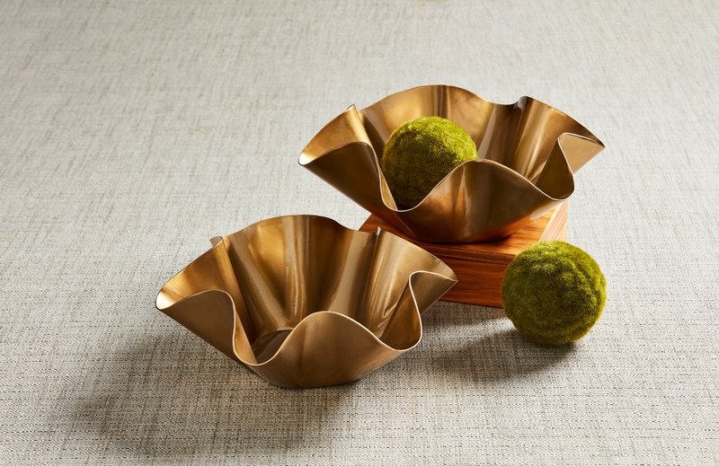 Brass Ruffle Bowls