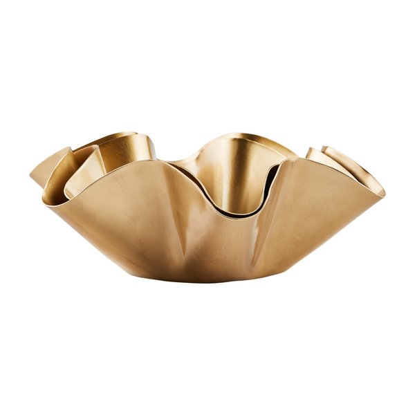 Brass Ruffle Bowls