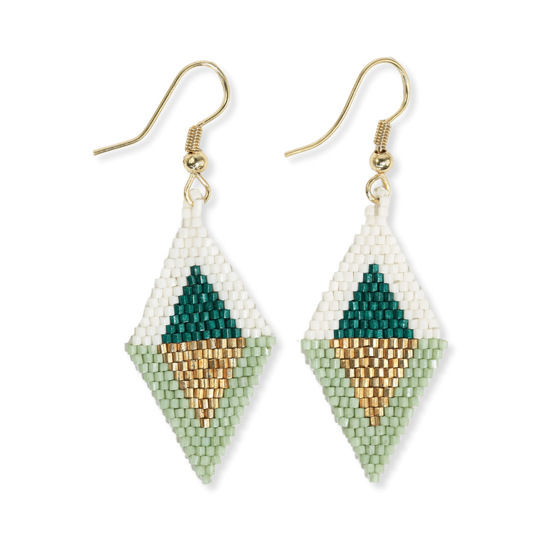 Zelda Flipped Triangle Diamond Earrings