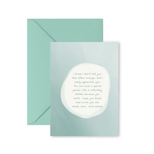 Love Seen Valued Greeting Card