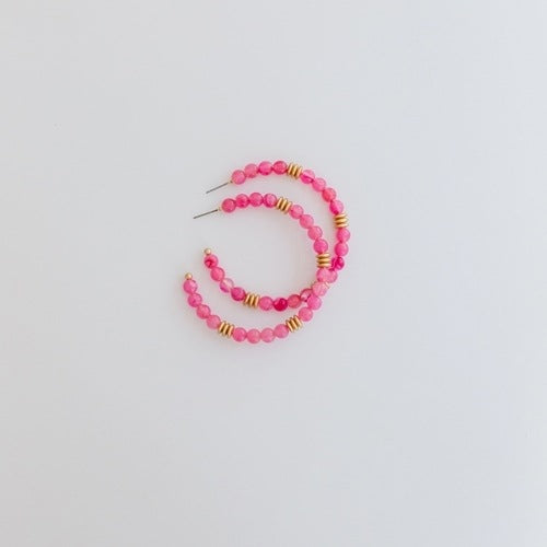 Michelle Beaded Hoop Earring