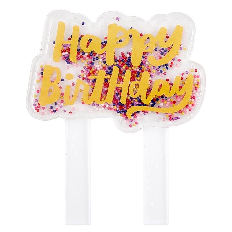 Happy Birthday Filled Cake Topper