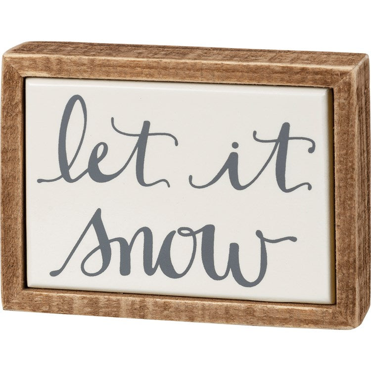 Let It Snow Block Sign