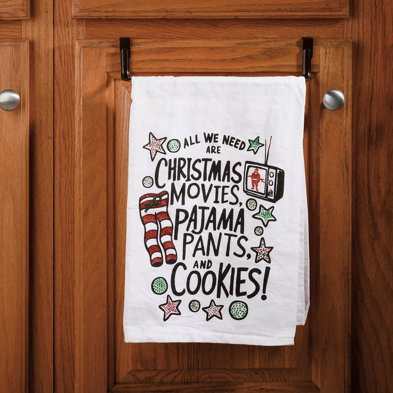 Christmas Movies & PJs Dish Towel