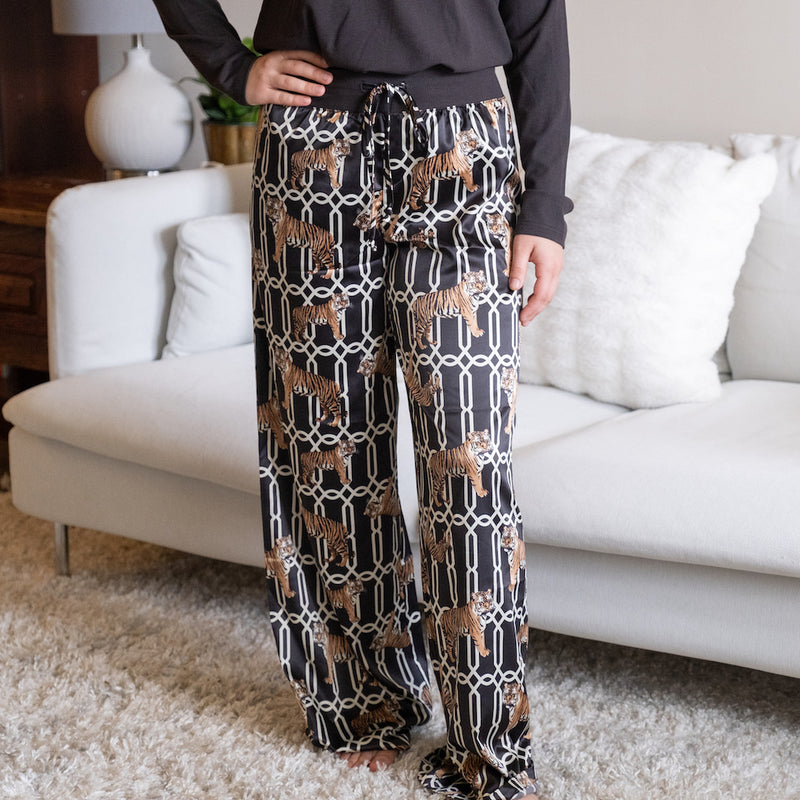 Tiger Trellis Satin Slumber Pants *FINAL SALE*