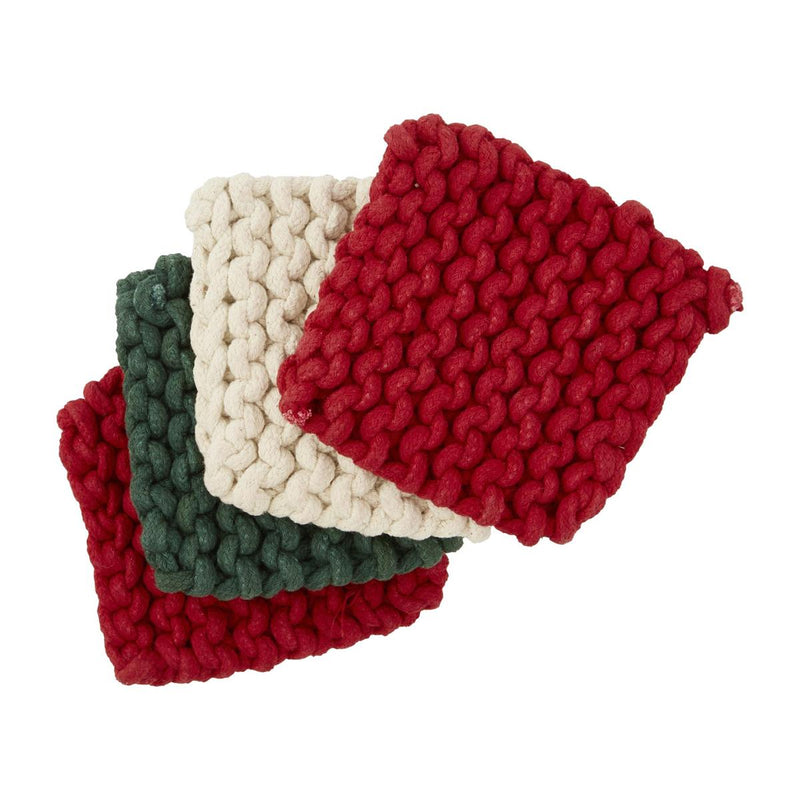 Holiday Crochet Coaster Set