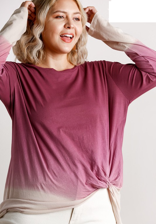 Dolly Ombre Top - Curvy *FINAL SALE*