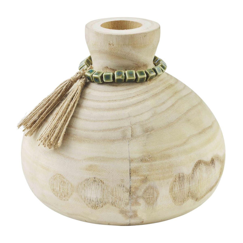 Paulownia Vase With Beads