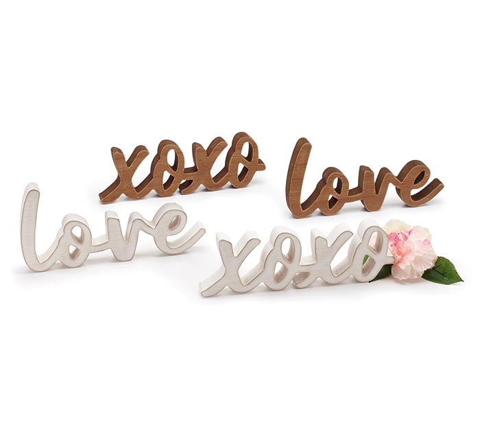 Love and XOXO Shelf Sitter